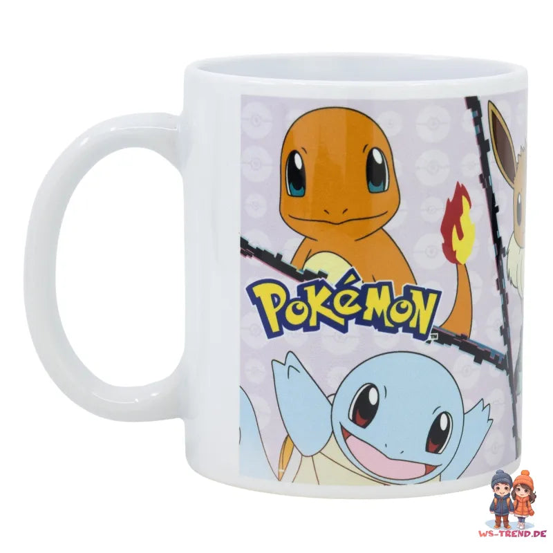 Pokemon Pikachu Shiggy Bisasam Evoli Kaffeetasse Teetasse Tasse Geschenkidee - WS-Trend.de