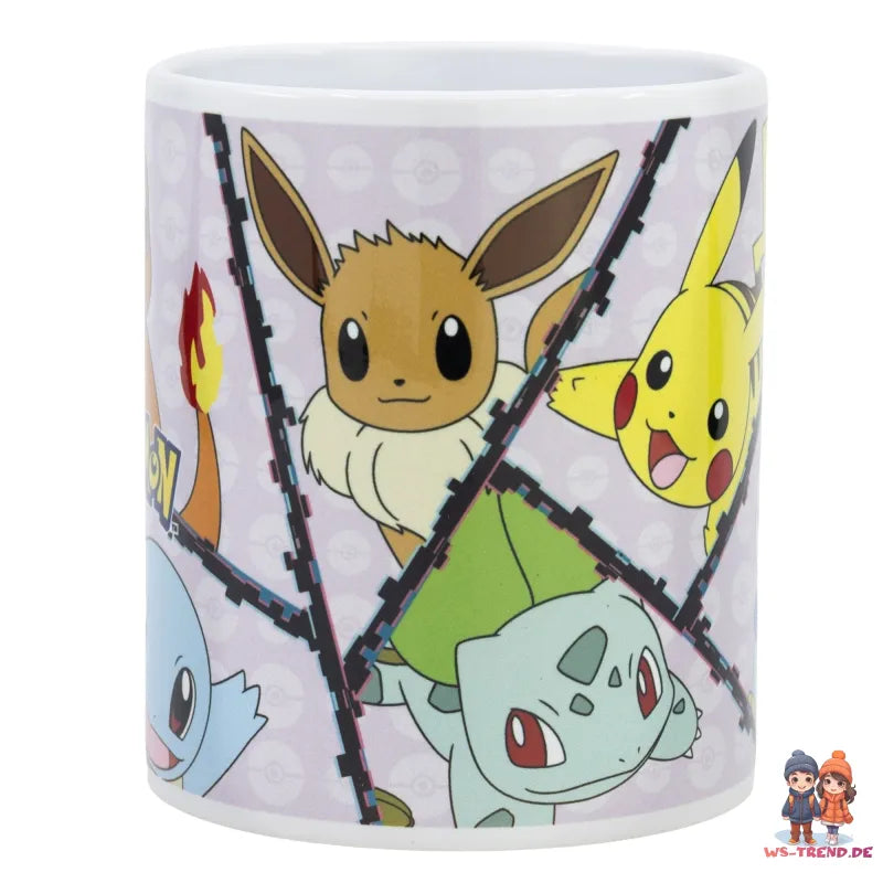 Pokemon Pikachu Shiggy Bisasam Evoli Kaffeetasse Teetasse Tasse Geschenkidee - WS-Trend.de