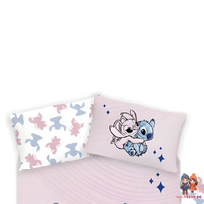 Disney Lilo und Stitch Baby Bettwäsche 2tlg Set 100x135 40x60 cm 100% Baumwolle - WS-Trend.de
