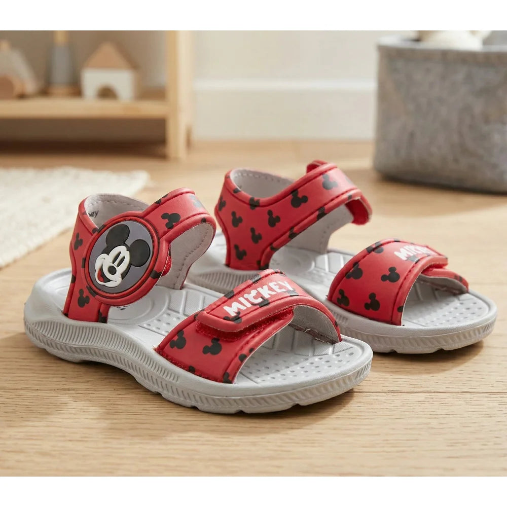 Disney Mickey Maus Kinder Sandalen Latschen Hausschuhe Klett - WS-Trend.de Gr. 22 bis 29
