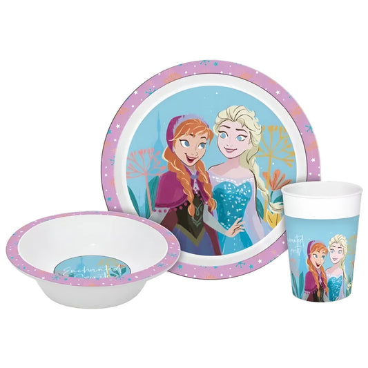 Disney Die Eiskönigin Elsa Kinder Geschirr-Set 3 teilig Becher Teller Schüssel - WS-Trend.de