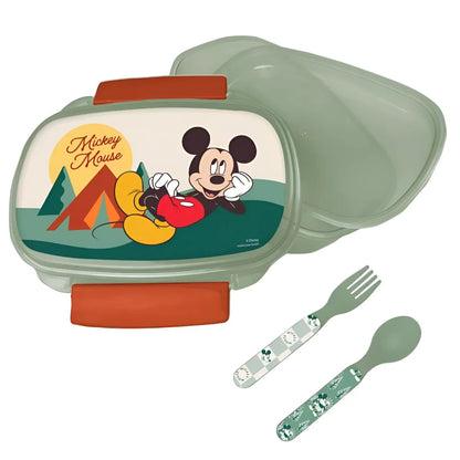 Disney Mickey Maus 4 tlg Kinder Lunch Set Brotdose Alu-Trinkflasche Besteck - WS-Trend.de