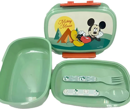 Disney Mickey Maus 4 tlg Kinder Lunch Set Brotdose Alu-Trinkflasche Besteck - WS-Trend.de
