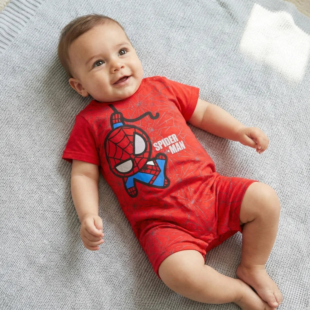 Marvel Spiderman Baby Kurzarm Body Strampler - WS-Trend.de Spider-Man Schlafanzug 62 bis 86