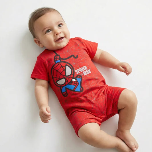 Marvel Spiderman Baby Kurzarm Body Strampler - WS-Trend.de Spider-Man Schlafanzug 62 bis 86