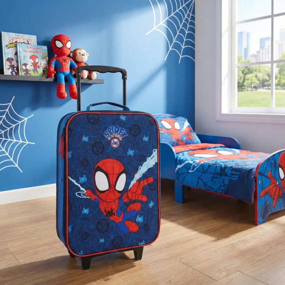 Spiderman Spidey Kinder 2tlg Set Trolley Kinderkoffer Koffer Strandtuch 70x140 - WS-Trend.de