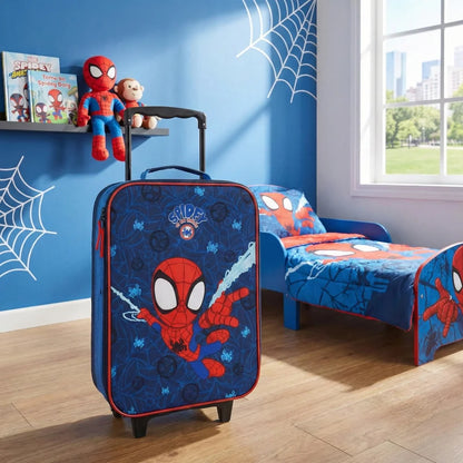 Spiderman Spidey Kinder 2tlg Set Trolley Kinderkoffer Koffer Strandtuch 70x140 - WS-Trend.de
