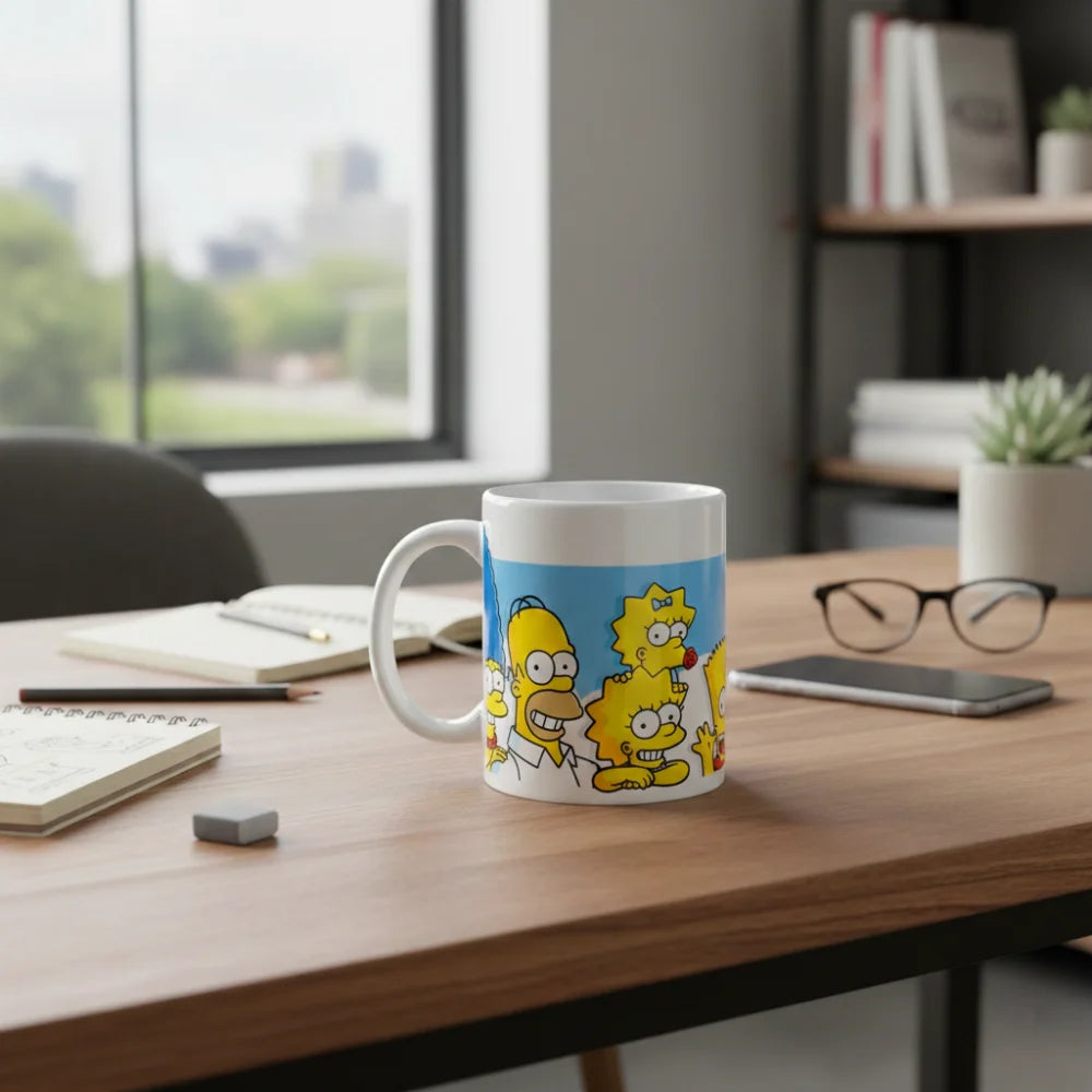 Die Simpsons Homer Bart Lisa Teetasse Tasse Kaffeetasse Geschenkidee 325 ml - WS-Trend.de