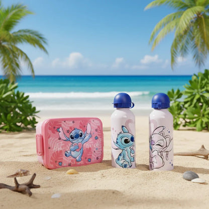 Disney Lilo und Stitch 2 tlg. Lunch Set Brotdose plus Alu Trinkflasche 500 ml - WS-Trend.de
