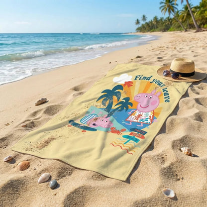 Peppa Wutz Pig George Kinder Mikrofaser Strandtuch Badetuch XL 70x140 - WS-Trend.de