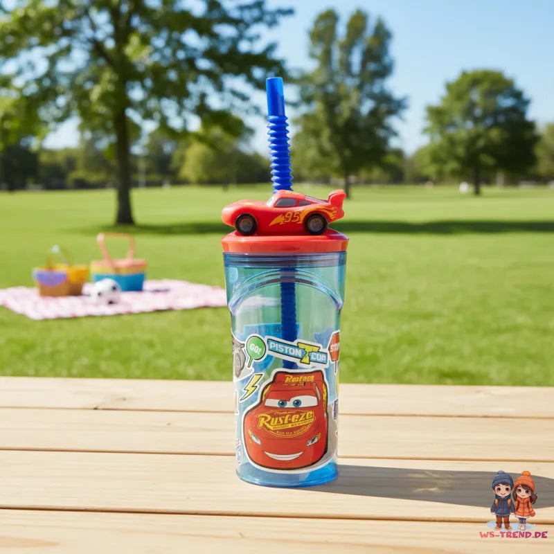 Disney Cars Lighning McQueen 3D Deckel Kinder Trinkbecher Becher 360ml - WS-Trend.de