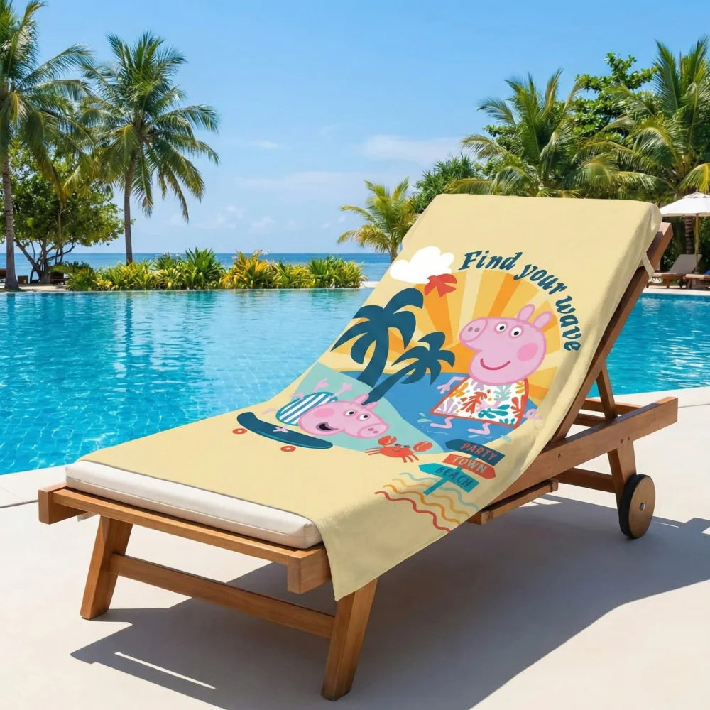 Peppa Wutz Pig George Kinder Mikrofaser Strandtuch Badetuch XL 70x140 - WS-Trend.de