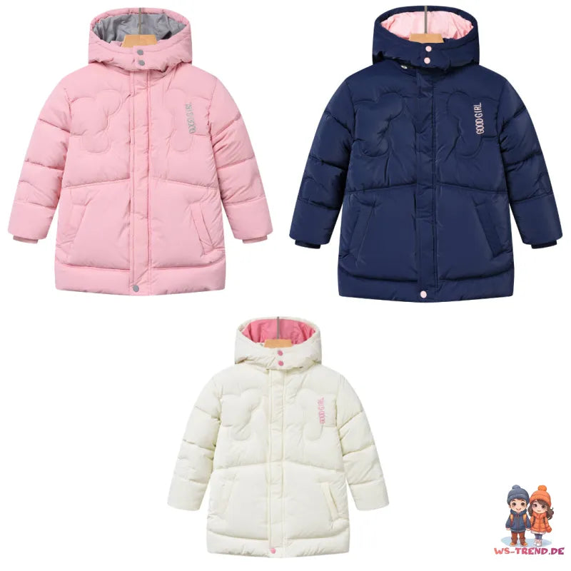 Glo-Story Kinder Mädchen Winterjacke Jacke mit Kapuze - WS-Trend.de Gr. 104-158