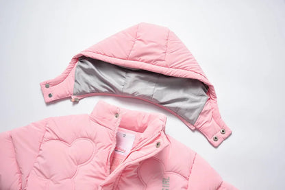 Glo-Story Kinder Mädchen Winterjacke Jacke mit Kapuze - WS-Trend.de Gr. 104-158