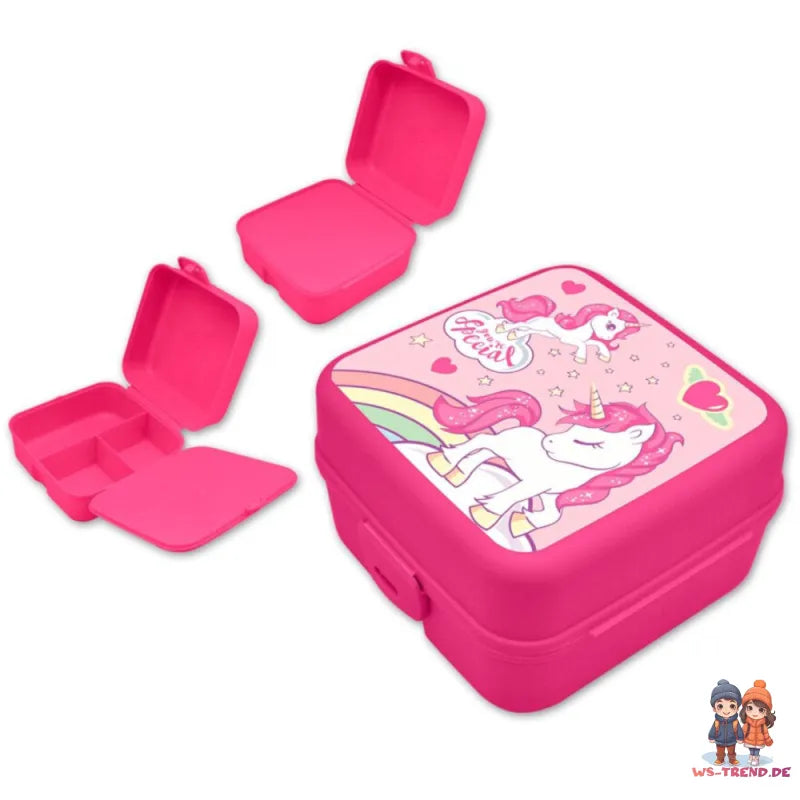 Sweet Einhorn Unicorn 2tlg. Lunch Set Brotdose plus Trinkflasche 500 ml - WS-Trend.de