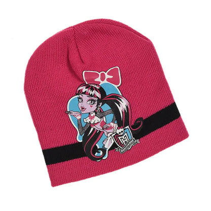 Monster High Girls 2tlg Set Kinder Herbst Wintermütze Bommelmütze Handschuhe - WS-Trend.de