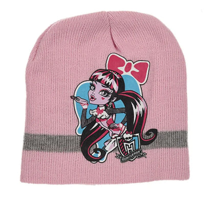 Monster High Girls 2tlg Set Kinder Herbst Wintermütze Bommelmütze Handschuhe - WS-Trend.de