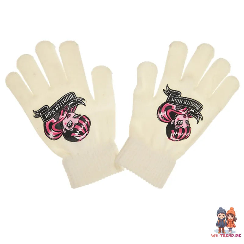 Monster High Girls 3tlg Set Kinder Mütze Wintermütze Handschuhe Loop - WS-Trend.de 52 54