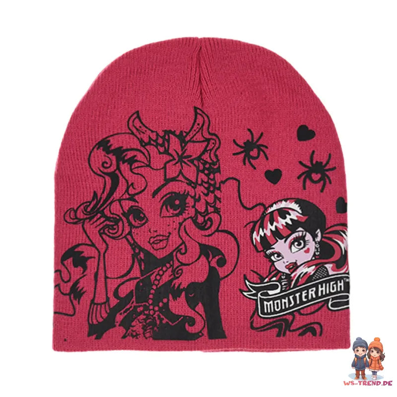 Monster High Girls 3tlg Set Kinder Mütze Wintermütze Handschuhe Loop - WS-Trend.de 52 54