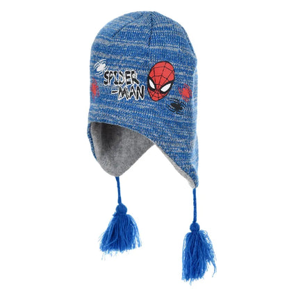 Marvel Spiderman Kinder Wintermütze peruanische Mütze Kindermütze - WS-Trend.de Gr. 52 - 54