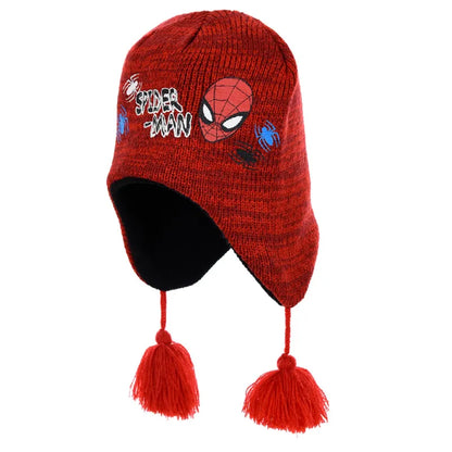 Marvel Spiderman Kinder Wintermütze peruanische Mütze Kindermütze - WS-Trend.de Gr. 52 - 54