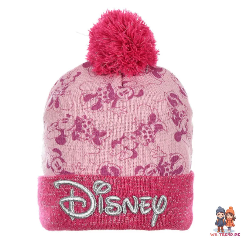 Disney Minnie Maus 2 teiliges Set Kinder Herbst Wintermütze plus Handschuhe - WS-Trend.de