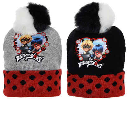 Miraculous Ladybug Cat Noir Kinder Herbst Wintermütze Bommelmütze - WS-Trend.de 52 54