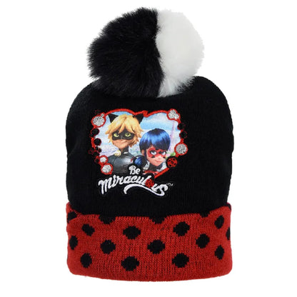 Miraculous Ladybug Cat Noir Kinder Herbst Wintermütze Bommelmütze - WS-Trend.de 52 54