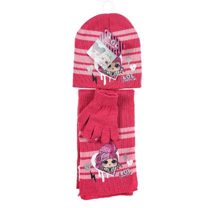 LOL Surprise - Kinder 3tlg. Winter Set Mütze Schal Handschuhe - WS-Trend.de - 52 54 Mädchen