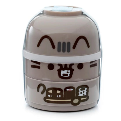 Pusheen die Katze gestapelte runde Bento-Lunchbox 3-teiliges Set - WS-Trend.de