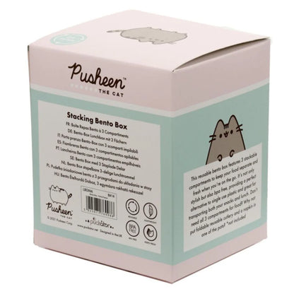 Pusheen die Katze gestapelte runde Bento-Lunchbox 3-teiliges Set - WS-Trend.de