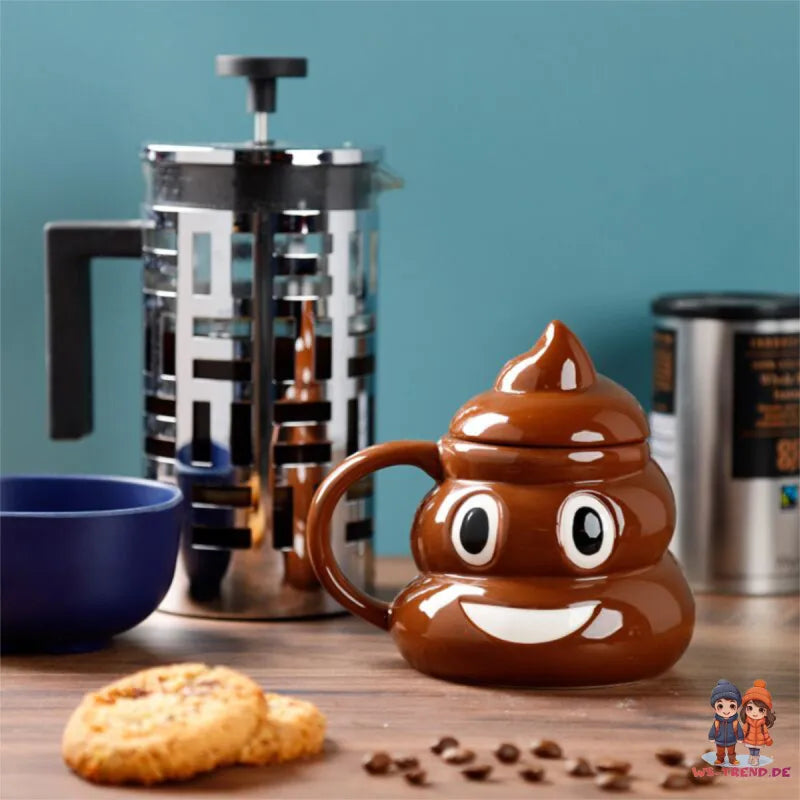 POOP Kackhaufen 3D Kaffeetasse Teetasse Tasse Geschenkidee 450 ml - WS-Trend.de