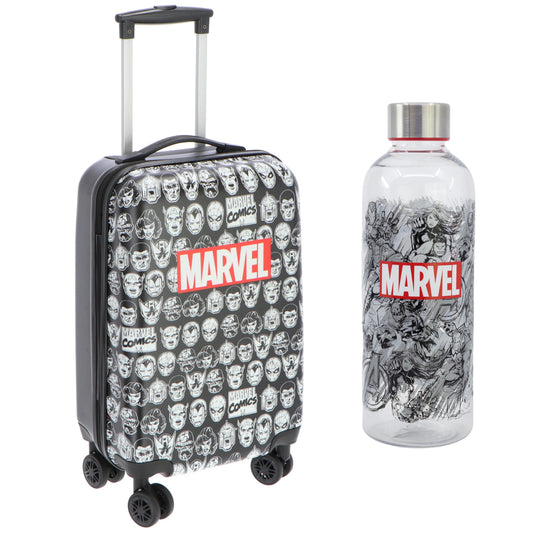 Marvel Avengers 2tlg Set Trolley Koffer plus Trinkflasche 850 ml