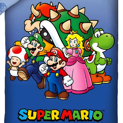 Super Mario Luigi Bowser Peach Bettwäsche Set 135/140x200 60x70 cm - WS-Trend.de