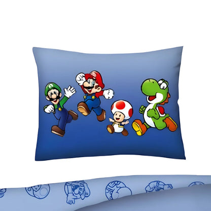 Super Mario Luigi Bowser Peach Bettwäsche Set 135/140x200 60x70 cm - WS-Trend.de