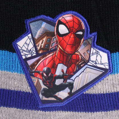 Marvel Spiderman Kinder Wintermütze peruanische Mütze Kindermütze - WS-Trend.de Gr. 52 - 54