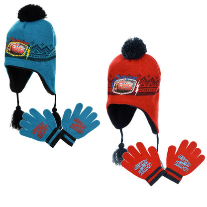 Cars Lightning McQueen Kinder Herbst Wintermütze plus Handschuhe - WS-Trend.de