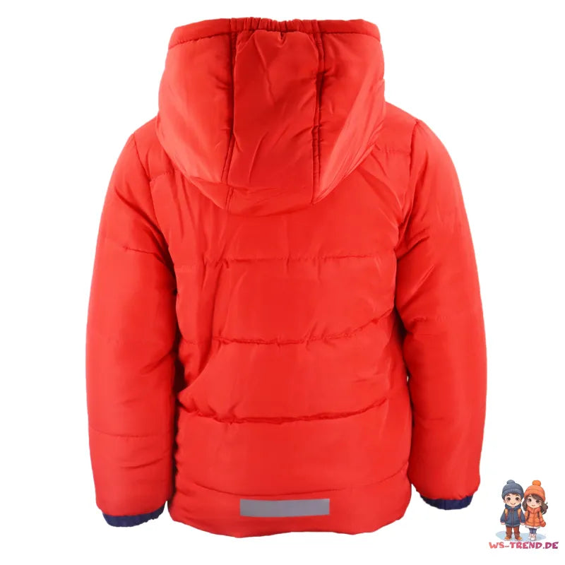 Marvel Spiderman Kinder Jungen Winterjacke Jacke mit Kapuze - WS-Trend.de 92-128 Rot