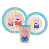 Peppa Wutz Pig George Kinder Geschirr-Set 3 teilig Becher Teller Schüssel
