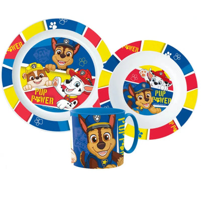 Paw Patrol Chase Marshall Kinder Geschirr-Set 3 teilig - Ansicht 2