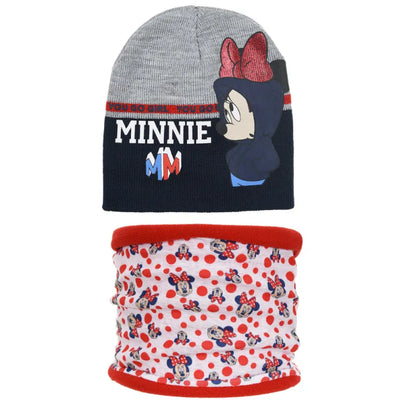 Disney Minnie Maus 2teiliges Set Kinder Herbst Wintermütze plus Loop - WS-Trend.de