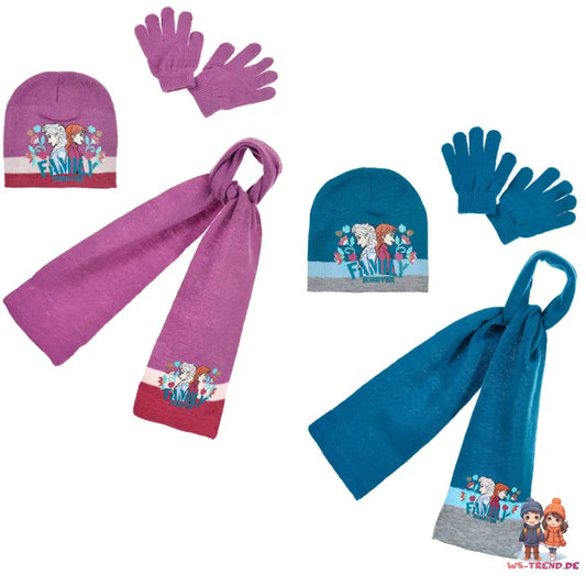 Disney Die Eiskönigin Kinder 3tlg.Set Wintermütze Schal Handschuhe - WS-Trend.de 52-54 Elsa
