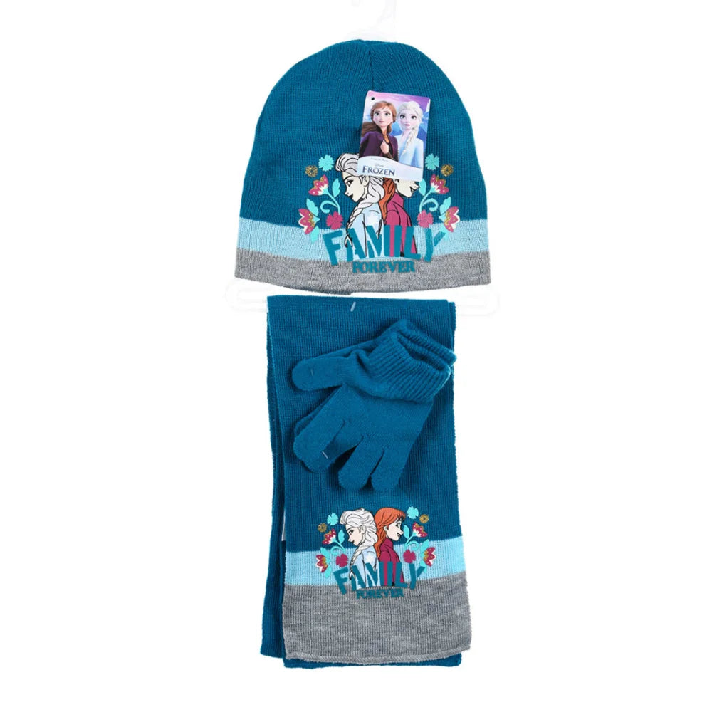 Disney Die Eiskönigin Kinder 3tlg.Set Wintermütze Schal Handschuhe 52-54 Elsa – WS-Trend