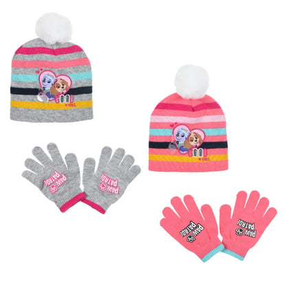 Paw Patrol Skye Everest Kinder Wintermütze plus Handschuhe - WS-Trend.de 52 54 Rosa Blau