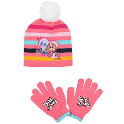 Paw Patrol Skye Everest Kinder Wintermütze plus Handschuhe - WS-Trend.de 52 54 Rosa Blau