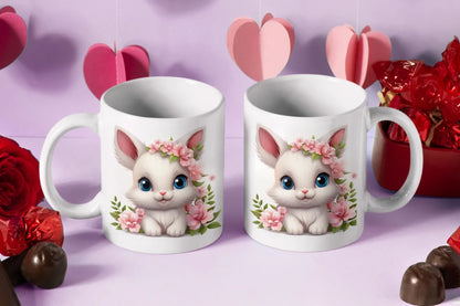 Süßer Hase Häschen Kaffeetasse Teetasse Tasse Geschenkidee - WS-Trend.de Geschenk 330 ml