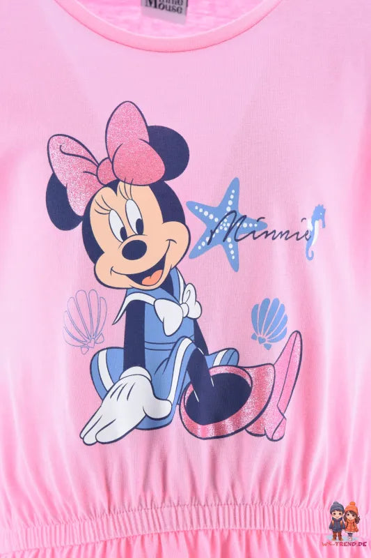 Disney Minnie Maus Kinder Mädchen kurzarm Kleid Sommerkleid - WS-Trend.de 98-128 Baumwolle