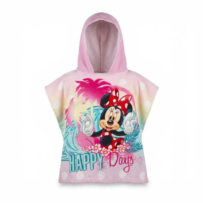 Disney Minnie Maus Kinder Mädchen Mikrofaser Poncho Badetuch 55x110 cm - WS-Trend.de