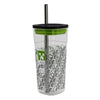 Minecraft Creeper Trinkbecher Becher mit Edelstahl Trinkhalm 540 ml