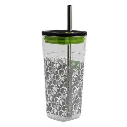 Minecraft Creeper Trinkbecher Becher mit Edelstahl Trinkhalm 540 ml - WS-Trend.de